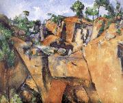Paul Cezanne landscape rocks oil painting reproduction